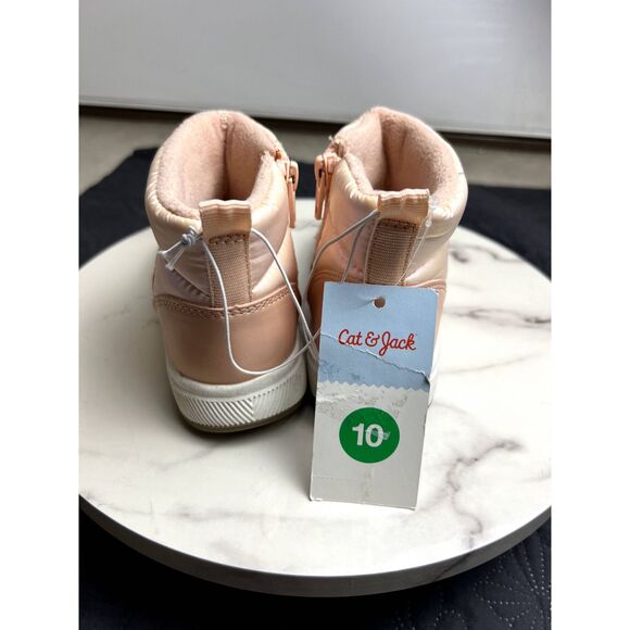 Cat & Jack Girls Jules Puffer Slip-on Booties Snow School Winter Blush SZ 5 &10 - Picture 12 of 12